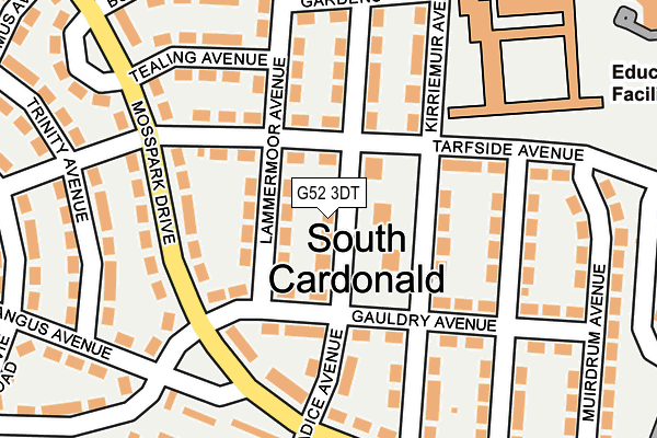 G52 3DT map - OS OpenMap – Local (Ordnance Survey)