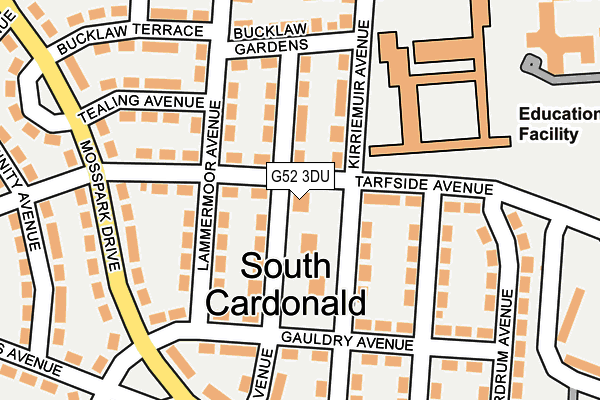 G52 3DU map - OS OpenMap – Local (Ordnance Survey)