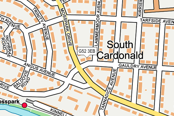 G52 3EB map - OS OpenMap – Local (Ordnance Survey)