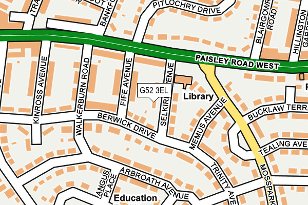 G52 3EL map - OS OpenMap – Local (Ordnance Survey)