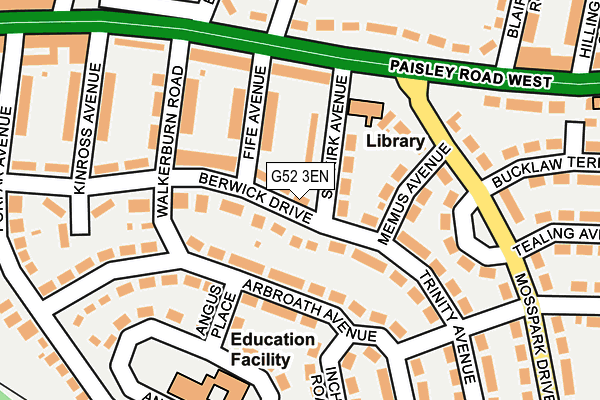 G52 3EN map - OS OpenMap – Local (Ordnance Survey)
