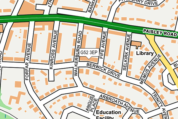 G52 3EP map - OS OpenMap – Local (Ordnance Survey)