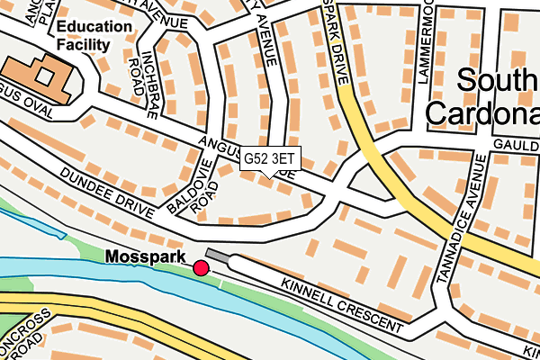 G52 3ET map - OS OpenMap – Local (Ordnance Survey)