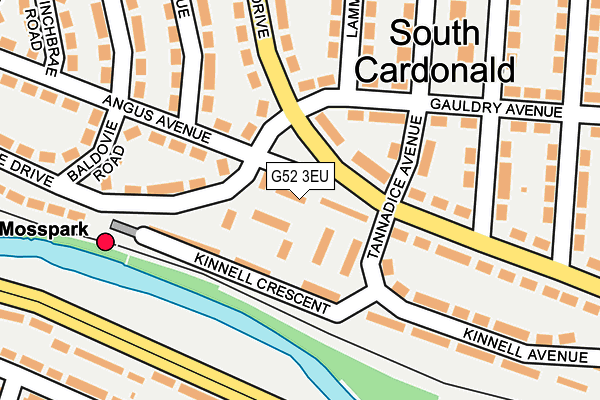 G52 3EU map - OS OpenMap – Local (Ordnance Survey)