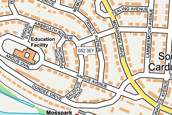 G52 3EY map - OS OpenMap – Local (Ordnance Survey)