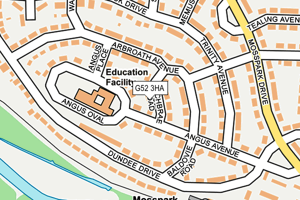 G52 3HA map - OS OpenMap – Local (Ordnance Survey)