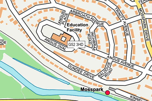 G52 3HD map - OS OpenMap – Local (Ordnance Survey)