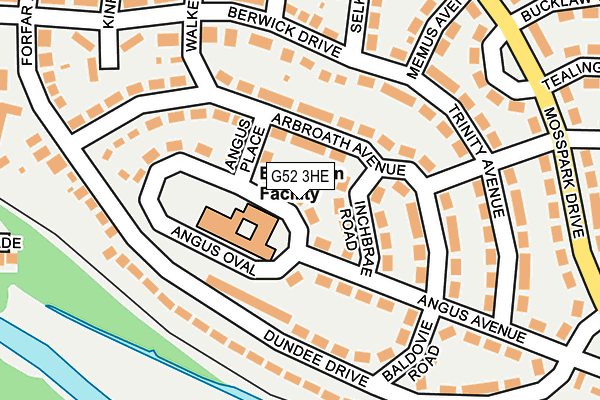 G52 3HE map - OS OpenMap – Local (Ordnance Survey)