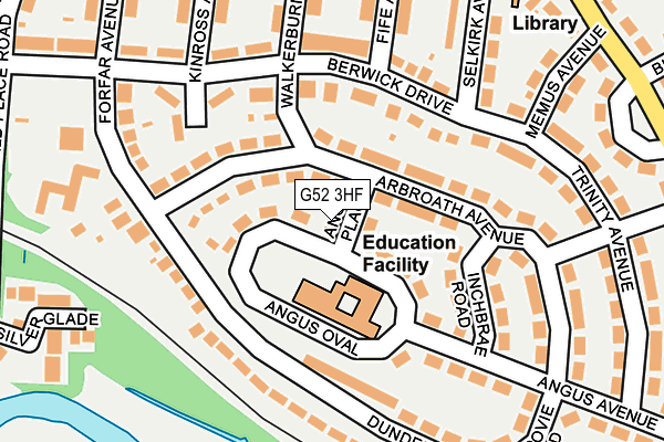 G52 3HF map - OS OpenMap – Local (Ordnance Survey)