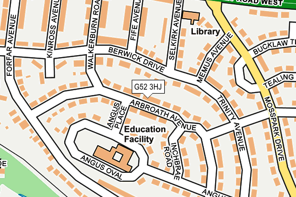 G52 3HJ map - OS OpenMap – Local (Ordnance Survey)