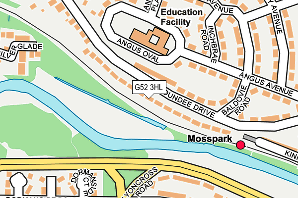 G52 3HL map - OS OpenMap – Local (Ordnance Survey)