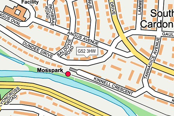 G52 3HW map - OS OpenMap – Local (Ordnance Survey)