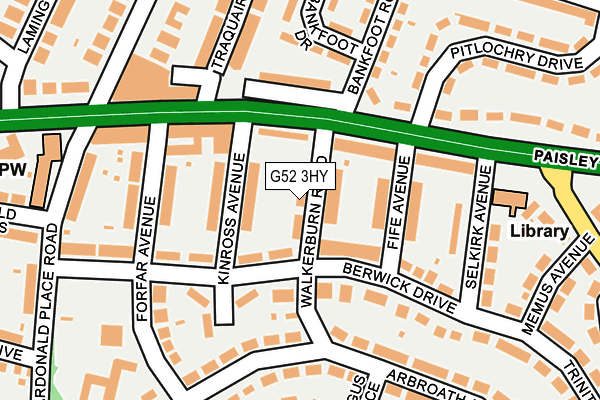 G52 3HY map - OS OpenMap – Local (Ordnance Survey)