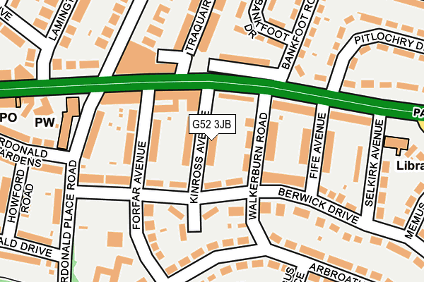 G52 3JB map - OS OpenMap – Local (Ordnance Survey)