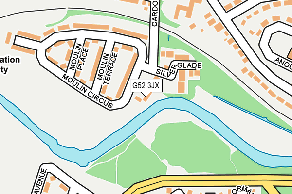 G52 3JX map - OS OpenMap – Local (Ordnance Survey)