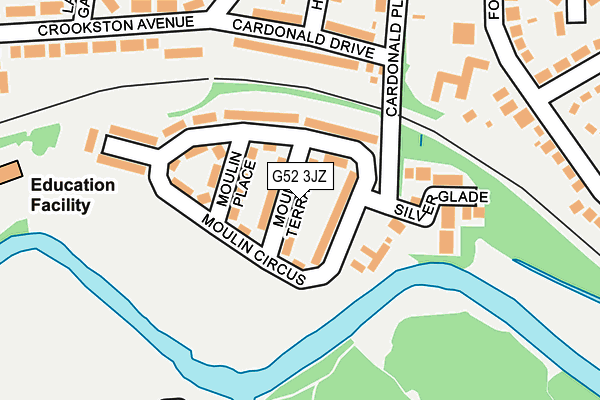 G52 3JZ map - OS OpenMap – Local (Ordnance Survey)