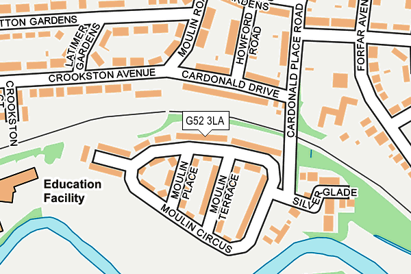 G52 3LA map - OS OpenMap – Local (Ordnance Survey)