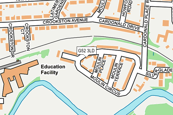 G52 3LD map - OS OpenMap – Local (Ordnance Survey)