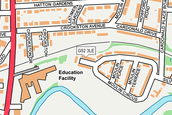 G52 3LE map - OS OpenMap – Local (Ordnance Survey)