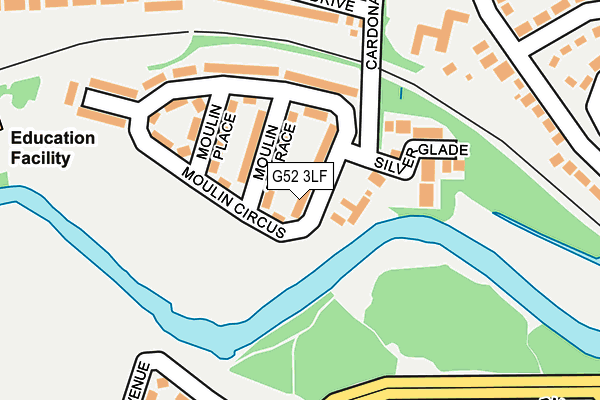 G52 3LF map - OS OpenMap – Local (Ordnance Survey)