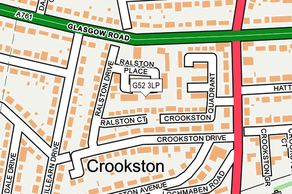 G52 3LP map - OS OpenMap – Local (Ordnance Survey)