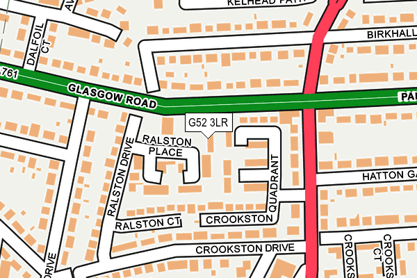 G52 3LR map - OS OpenMap – Local (Ordnance Survey)