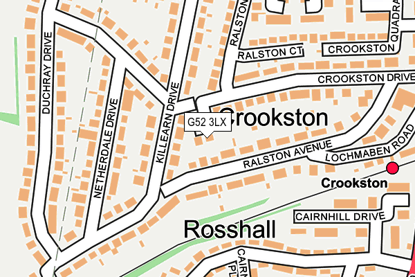 G52 3LX map - OS OpenMap – Local (Ordnance Survey)