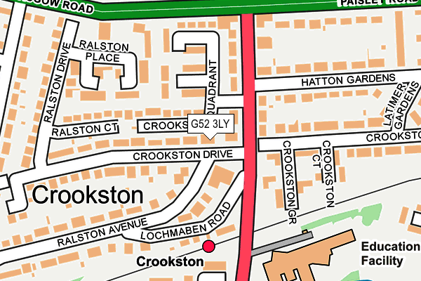 G52 3LY map - OS OpenMap – Local (Ordnance Survey)