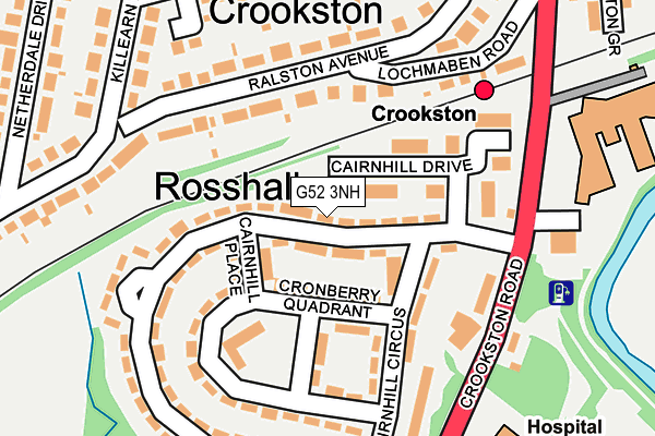 G52 3NH map - OS OpenMap – Local (Ordnance Survey)