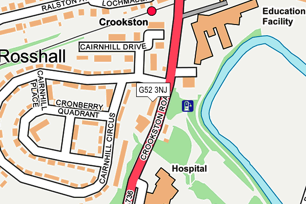 G52 3NJ map - OS OpenMap – Local (Ordnance Survey)