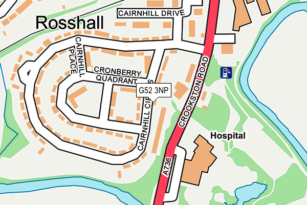 G52 3NP map - OS OpenMap – Local (Ordnance Survey)