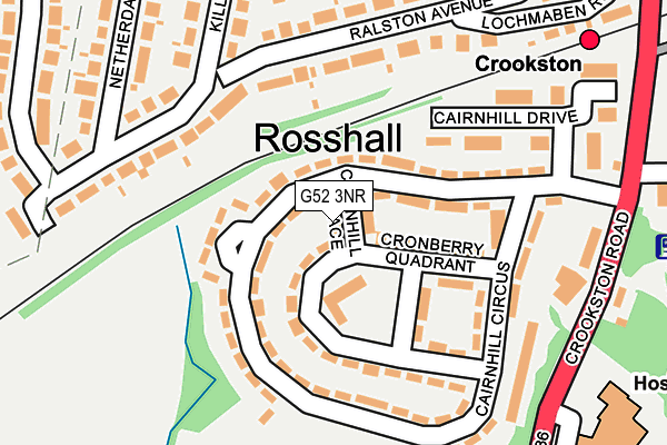 G52 3NR map - OS OpenMap – Local (Ordnance Survey)