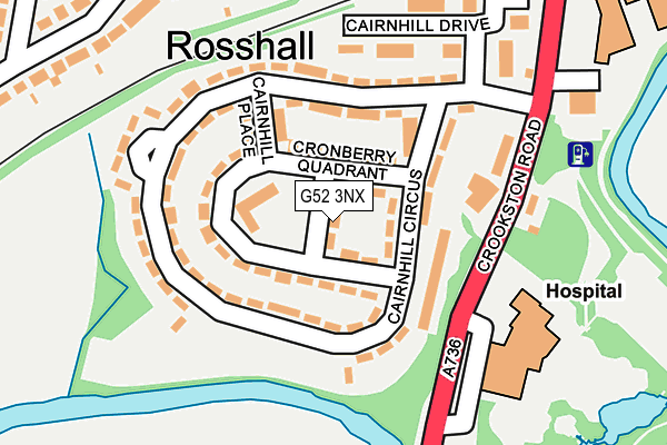 G52 3NX map - OS OpenMap – Local (Ordnance Survey)