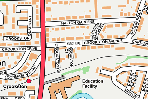 G52 3PL map - OS OpenMap – Local (Ordnance Survey)