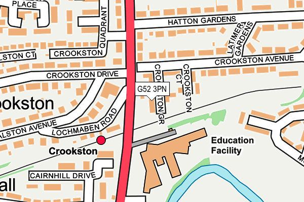 G52 3PN map - OS OpenMap – Local (Ordnance Survey)