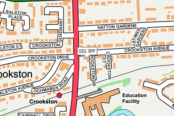 G52 3PP map - OS OpenMap – Local (Ordnance Survey)