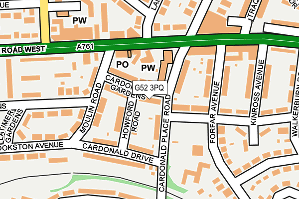 G52 3PQ map - OS OpenMap – Local (Ordnance Survey)