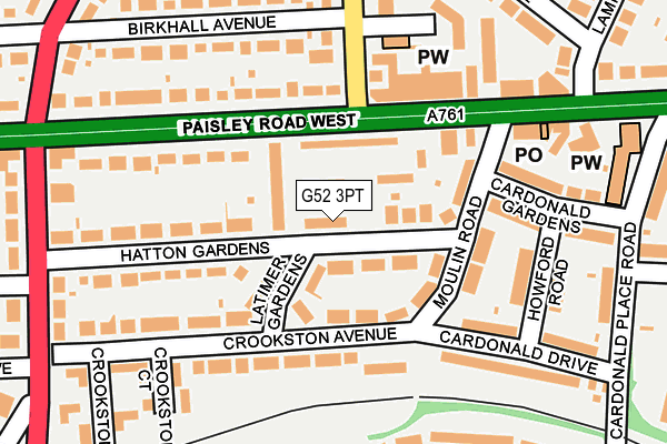 G52 3PT map - OS OpenMap – Local (Ordnance Survey)