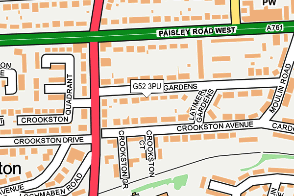 G52 3PU map - OS OpenMap – Local (Ordnance Survey)