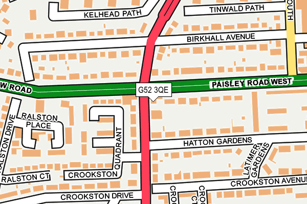 G52 3QE map - OS OpenMap – Local (Ordnance Survey)