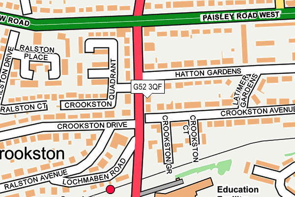 G52 3QF map - OS OpenMap – Local (Ordnance Survey)