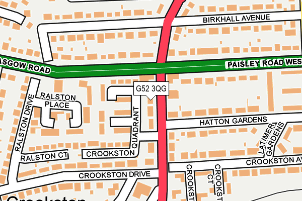 G52 3QG map - OS OpenMap – Local (Ordnance Survey)