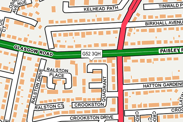 G52 3QH map - OS OpenMap – Local (Ordnance Survey)