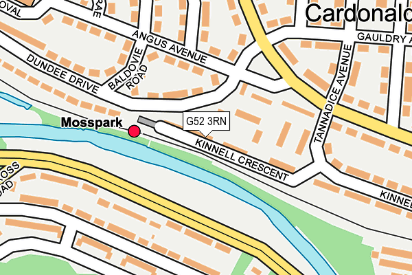 G52 3RN map - OS OpenMap – Local (Ordnance Survey)