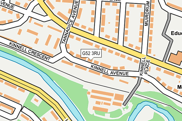 G52 3RU map - OS OpenMap – Local (Ordnance Survey)