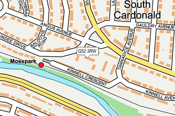 G52 3RW map - OS OpenMap – Local (Ordnance Survey)