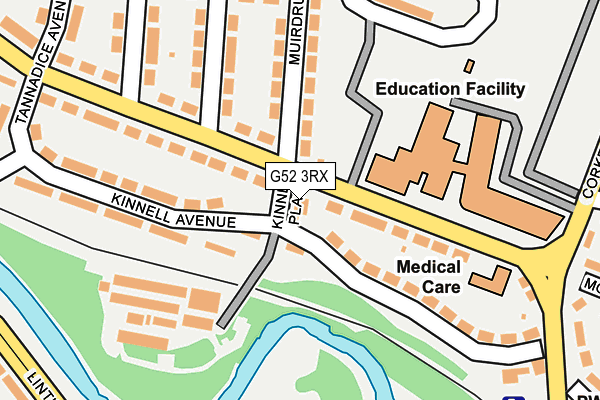 G52 3RX map - OS OpenMap – Local (Ordnance Survey)