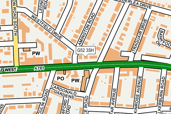 G52 3SH map - OS OpenMap – Local (Ordnance Survey)