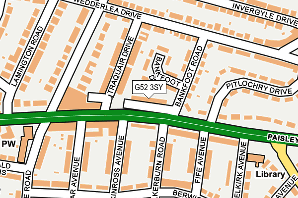 G52 3SY map - OS OpenMap – Local (Ordnance Survey)