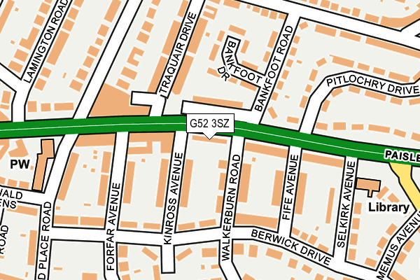 G52 3SZ map - OS OpenMap – Local (Ordnance Survey)